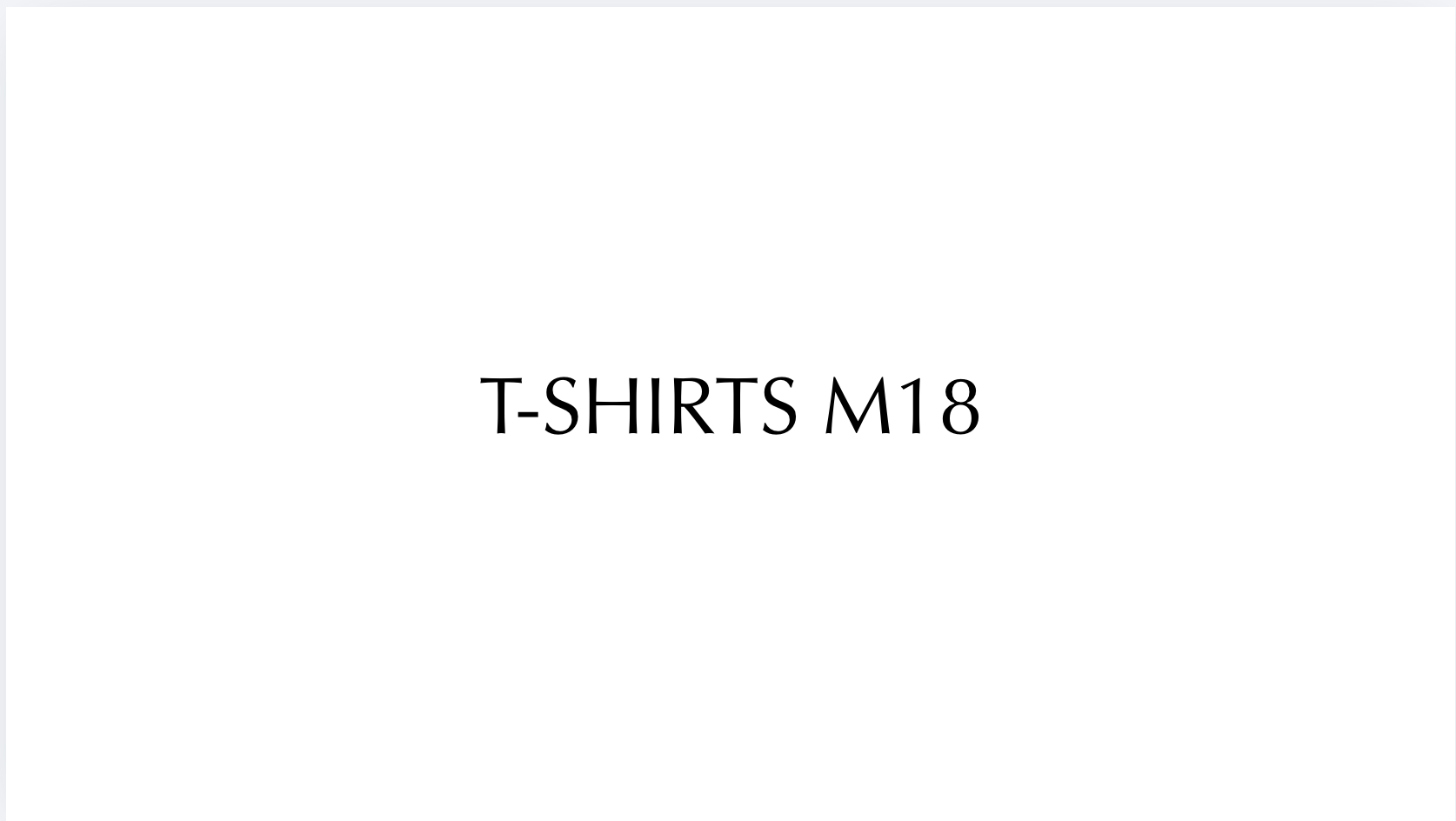 T- shirts / Tank Tops Menswear M18