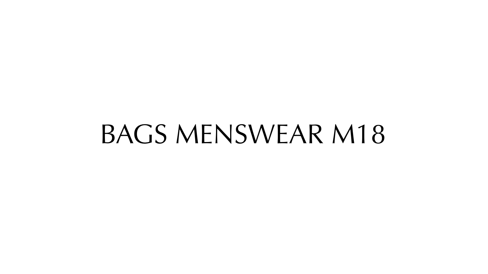 Bags Menswear M18