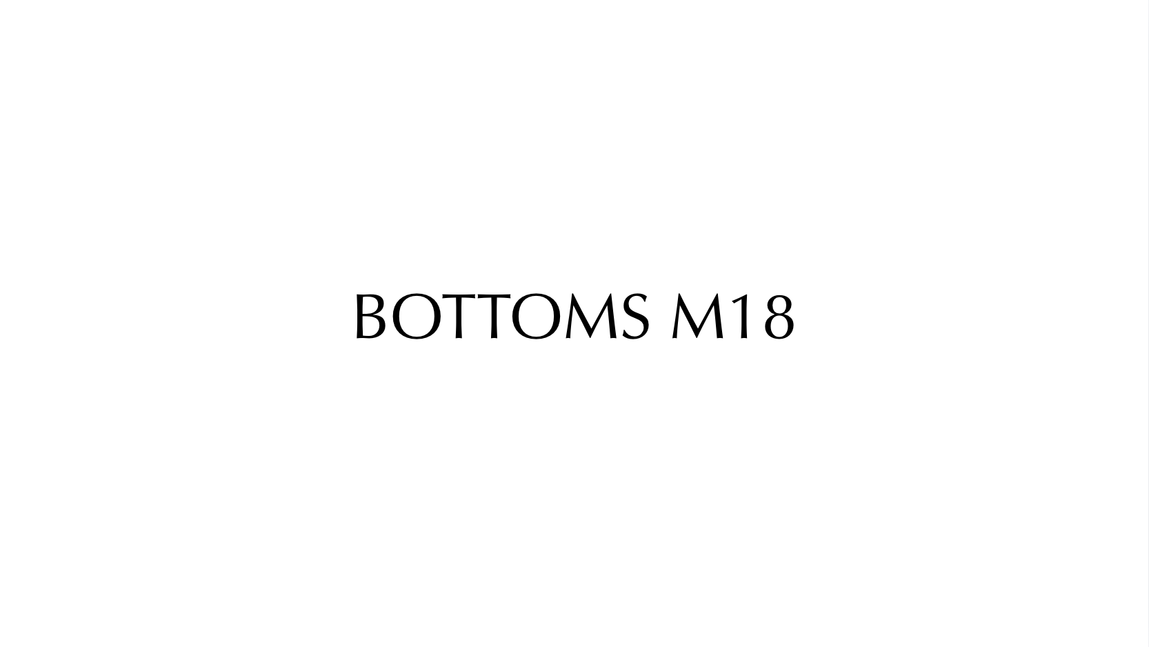 Bottoms Menswear M18