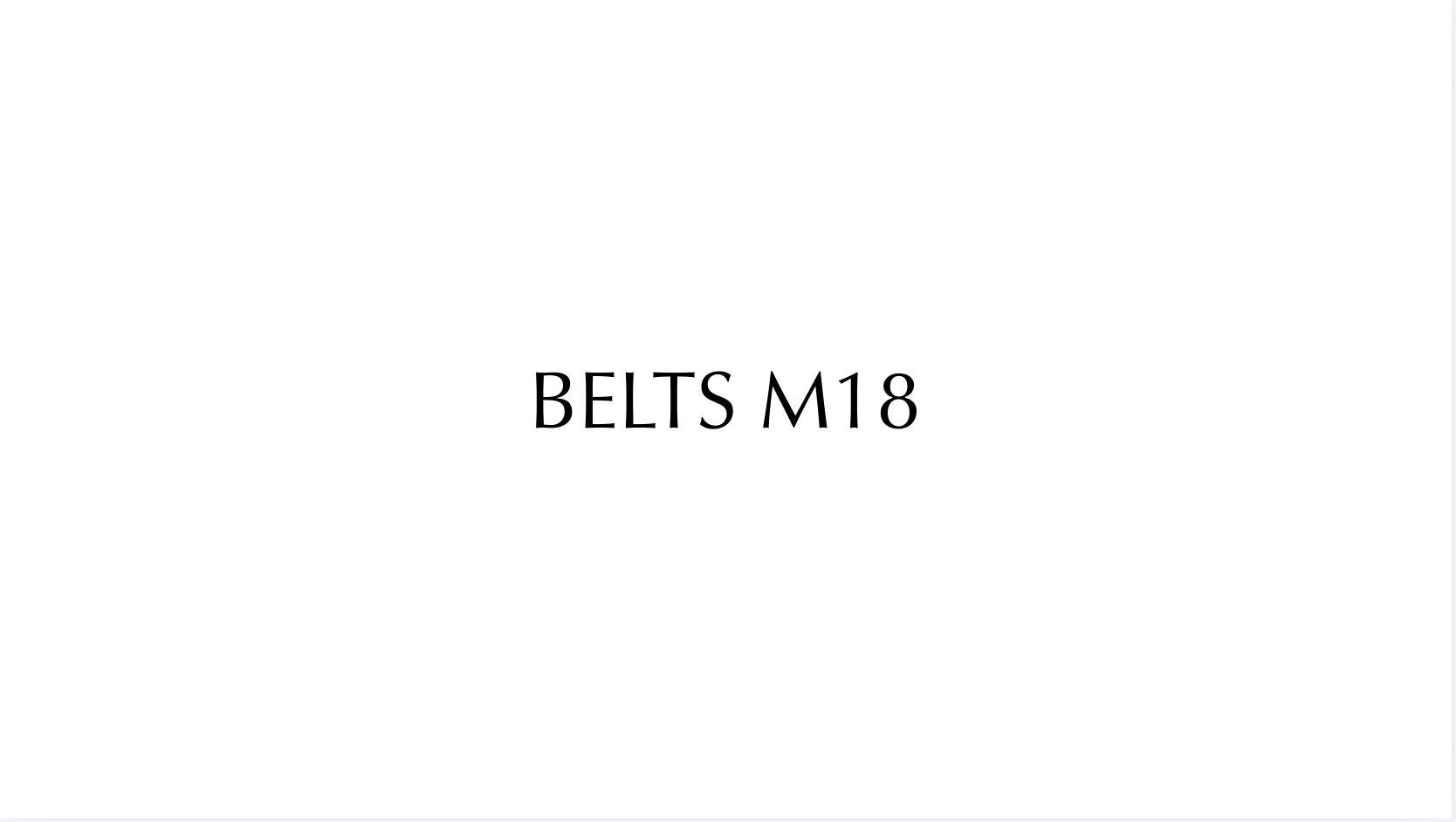 Belts Menswear M18